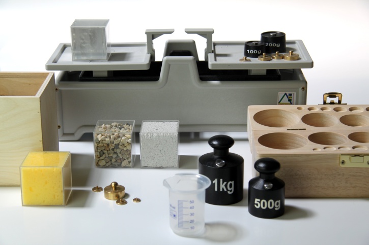 Gewichte - Vergleichssatz mit Tafelwaage