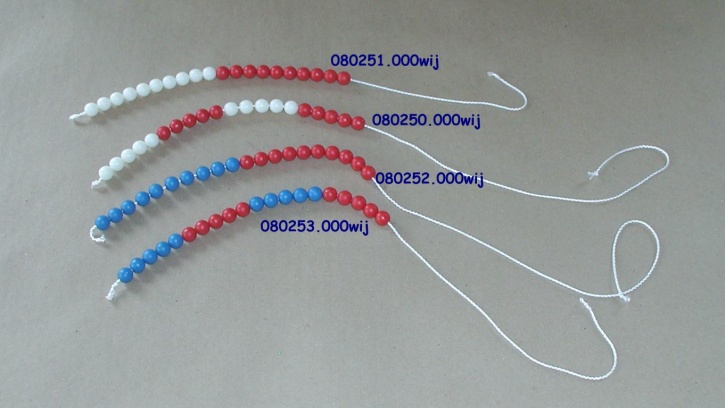 20er Rechenkette blau-rot, im Zahlenraum 1-20, 5er Schritte