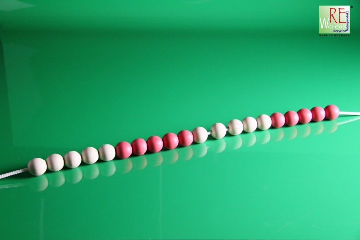 Riesen Rechenkette 20er Zahlenraum rot-weiß