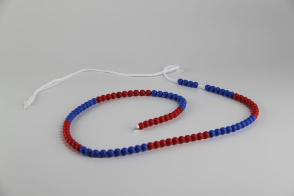 100er Rechenkette blau-rot, im Zahlenraum bis 100