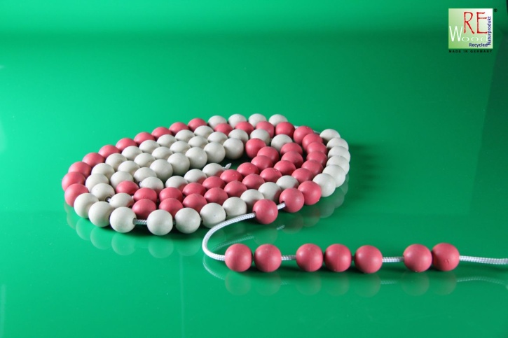 Riesen Rechenkette 100er Zahlenraum weiß-rot