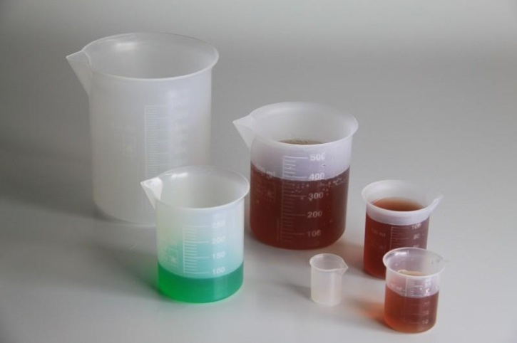 Messbechersatz 6 Teile, mit innenliegender Skala