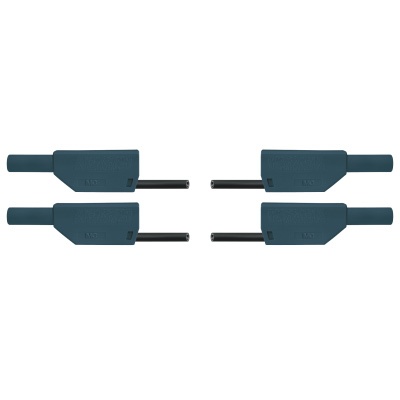 Sicherheits - Experimentierkabel, 2,5mm², 75 cm, Paar, schwarz