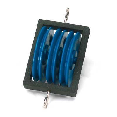 Flasche mit 3 Rollen, für Experimente mit festen und losen Rolle