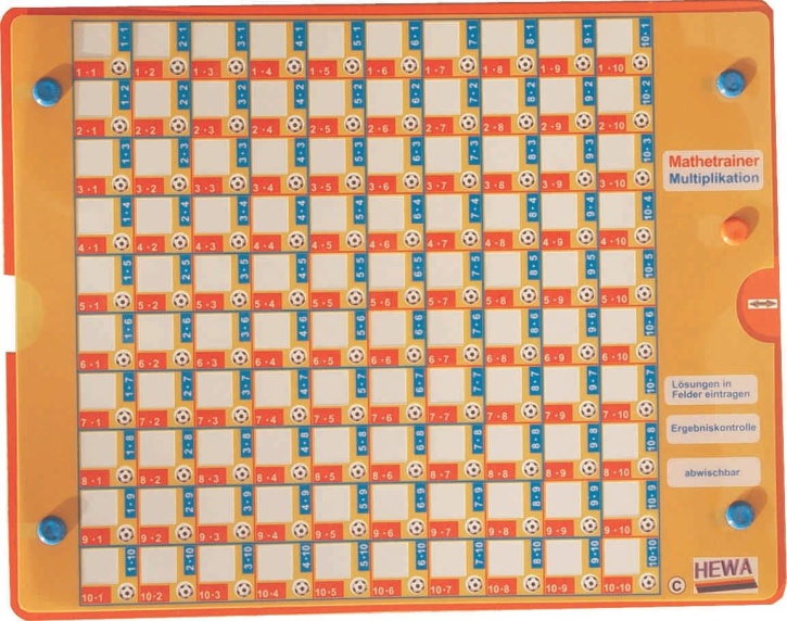 Multiplikationstrainer im Zahlenraum bis 100