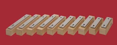 Einzelton, Sopran Klangbausteine, c2 - a3, Klangplatten aus Aluminium