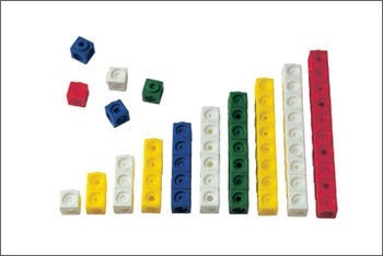 Systemsteckwürfel, 100 Stück weiß