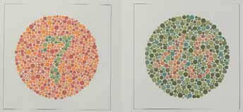 Ishihara-Test-Mappe für Farbsinnstörungen