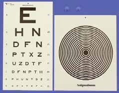 Sehschärfetest und Astigmatismus