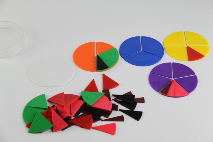 Bruchrechenteile rund, 10 Vollkreisteilungen