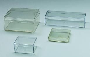 Klarsichtdose F, Kunststoffschachtel, 152x48,5x16 mm