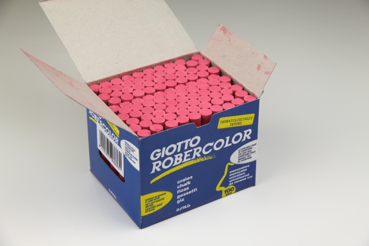 Robercolor-Kreide, rot, 100 Stück im Karton, rund,  Ø 10 mm