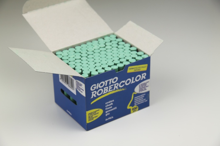 Robercolor-Kreide, grün, 100 Stück im Karton, rund,  Ø 10 mm