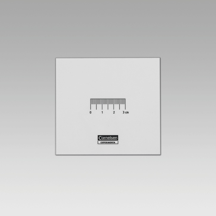 Schirm, weiß mit Maßstab, 90/90/1 mm