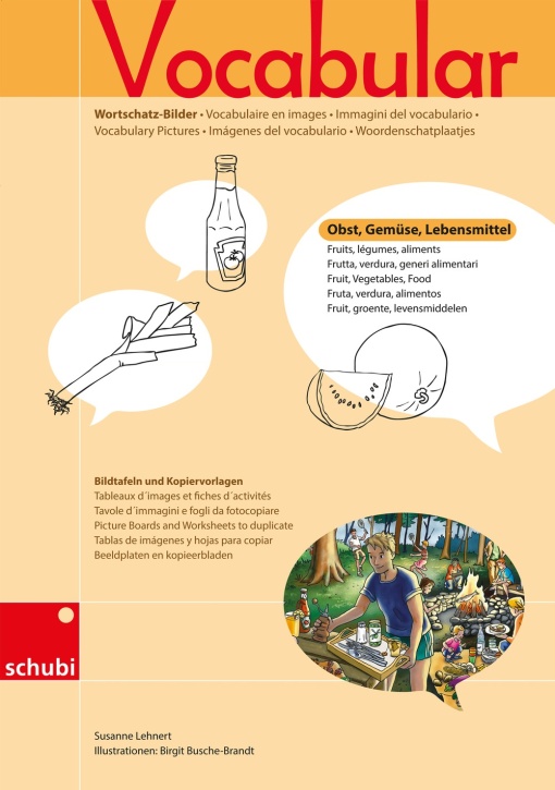 Vocabular Wortschatzbilder - Kopiervorlage - Obst, Gemüse, Lebensmittel