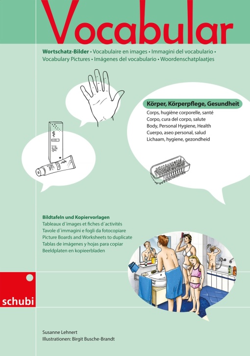 Vocabular Wortschatzbilder - Kopiervorlage - Körper, Körperpflege, Gesundheit
