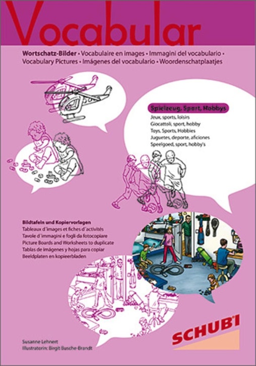 Vocabular Wortschatzbilder - Kopiervorlage - Spielzeug, Sport, Freizeit, Hobbies