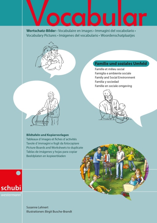 Vocabular Wortschatzbilder, Kopiervorlagen Familie und soziales Umfeld