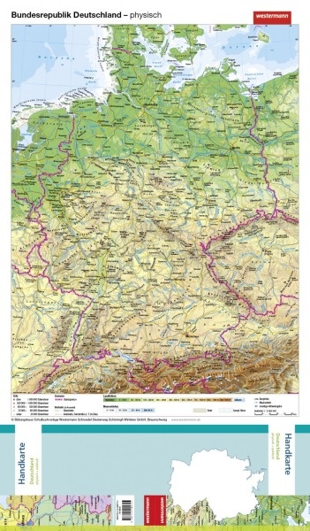 Handkarte (im 10er Set) Deutschland, physisch/politisch Handkarte (im 10er Set) Deutschland, physisch/politisch