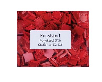 Kunststoffstücke, Polystyrol (PS)