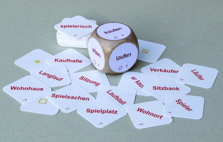 Würfelspiel Wortfamilien - Grundwortschatz erweitern