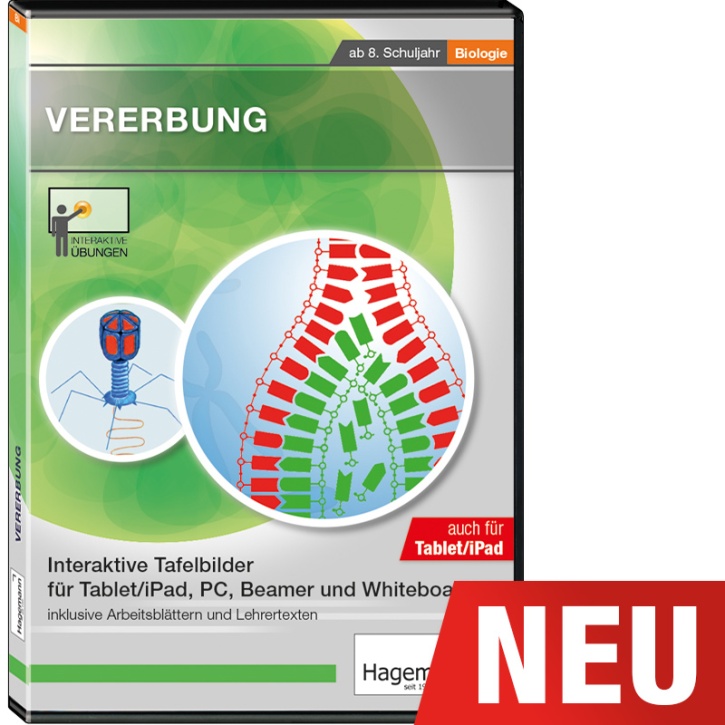 Interaktive Tafelbilder Vererbung tabletfähig, Schullizenz