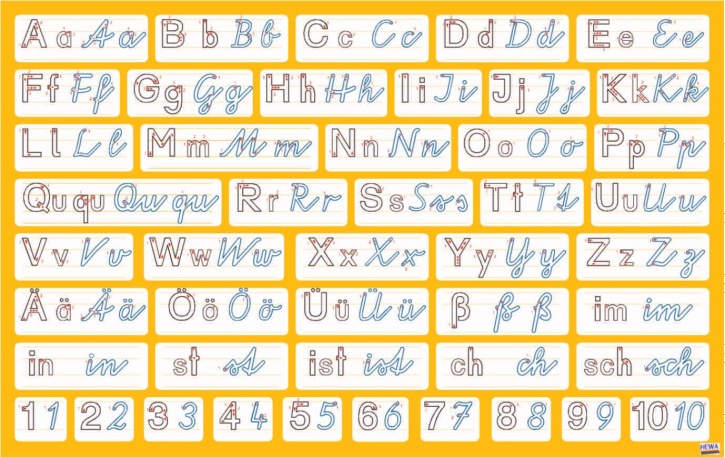 Übungsunterlage Deutsch-Mathe, doppelseitig, VA und Druckschrift Übungsunterlage Deutsch-Mathe, doppelseitig, VA und Druckschrift