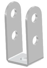 Metallbügel, 2x1 Loch