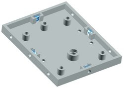 Grundplatte/Getriebeplatte mit 4 Befestigungsmuttern M4