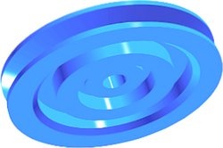 Riemenscheibe mit Bund, 36 mm Durchmesser