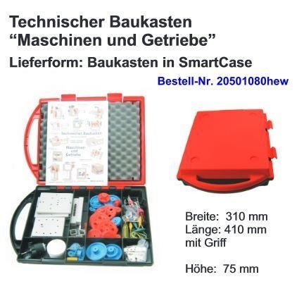 Technischer Baukasten, Maschinen und Getriebe, im Kunststoffkoffer