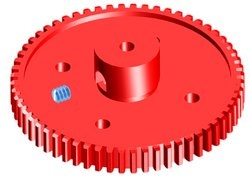 Stirnrad, Zahnrad mit Bund, Modul 1, 60 Zähne