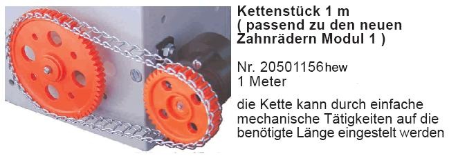Kette, 1 Meter, für unsere Zahnräder Modul 1