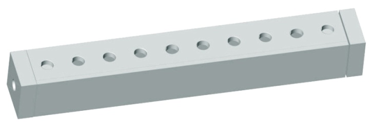 Säule, komplett, links und rechts mit Gewinde M4