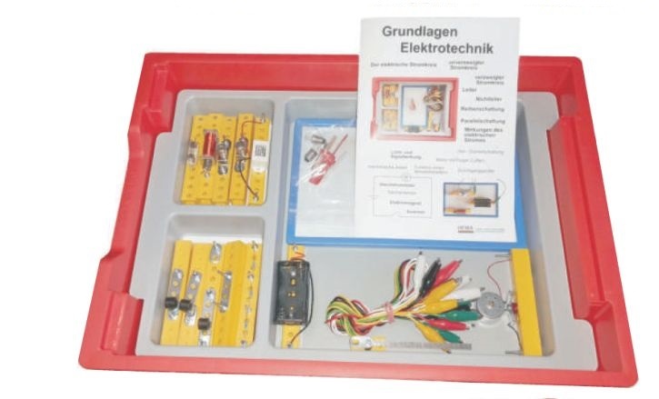 Elektrobaukasten 1, einfache Grundlagen, im Kunststoffkasten