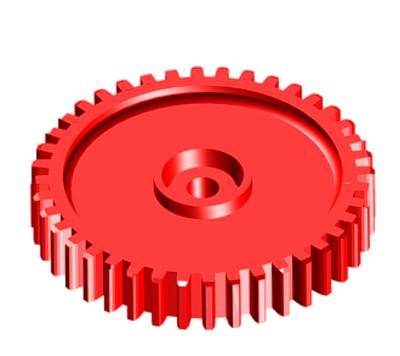 Stirnrad, Zahnrad ohne Bund, Modul 1, 60 Zähne