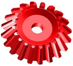 Kegelrad ohne Bund, 20 Zähne