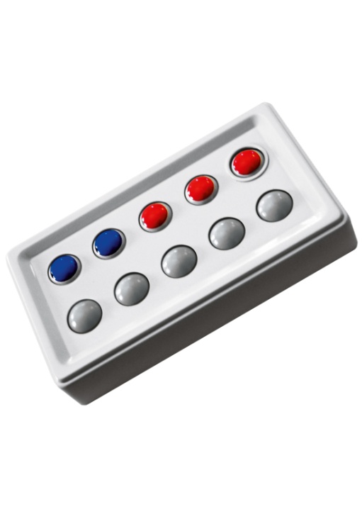 Abaco 10 tricolor, rot/blau