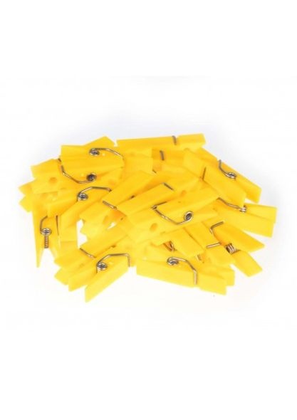 25 Klammern für Klammerkarten, gelb 25 Klammern für Klammerkarten, gelb