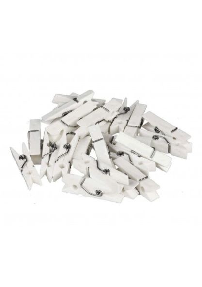 25 Klammern für Klammerkarten, weiss 25 Klammern für Klammerkarten, weiss