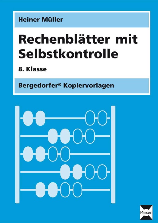 Rechenblätter mit Selbstkontrolle, 8. Klasse