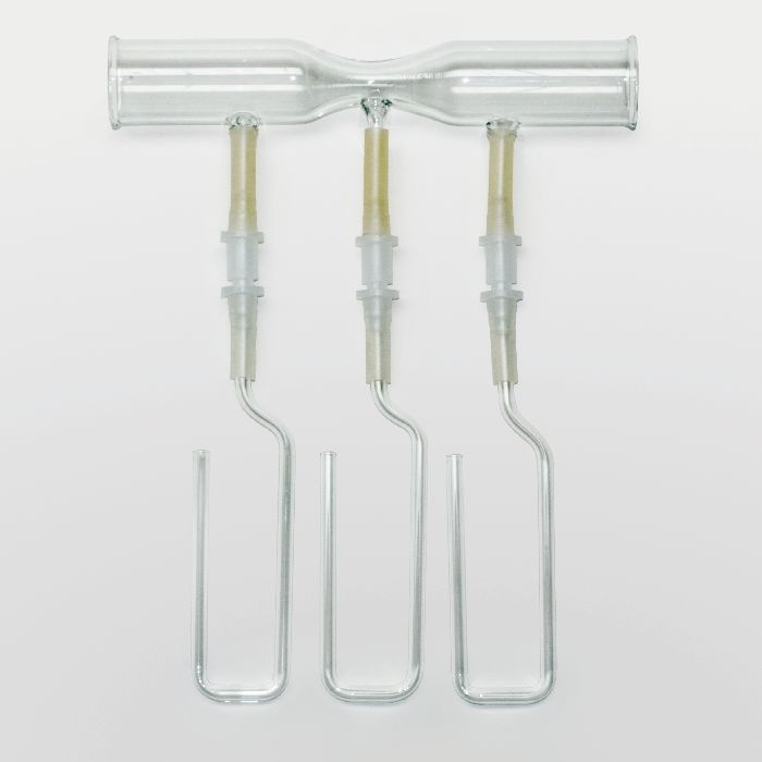 Venturi-Rohr mit 3 U-Rohren