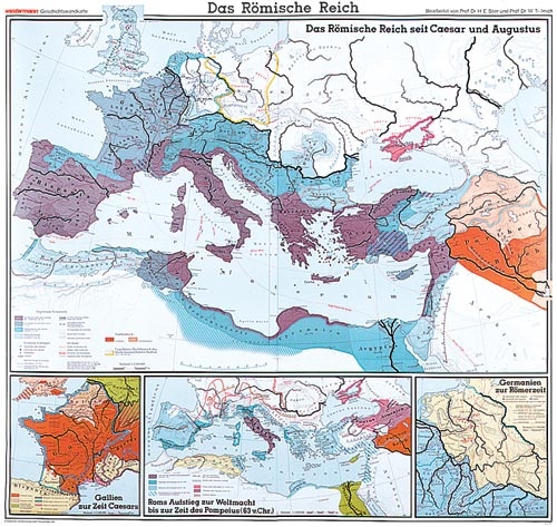 Wandkarte Das Römische Reich, 210x200 cm