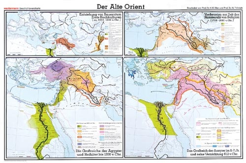 Wandkarte Der Alte Orient, 210x135 cm