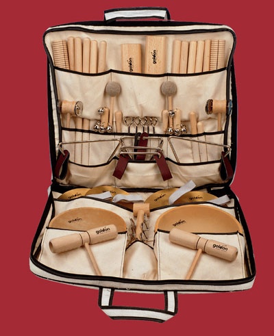 Rhythmustasche Leinen, groß, 46-teiligem Sortiment 1