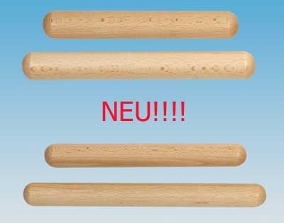 Claves Zwei-Klang aus Buche, unterschiedliche Länge