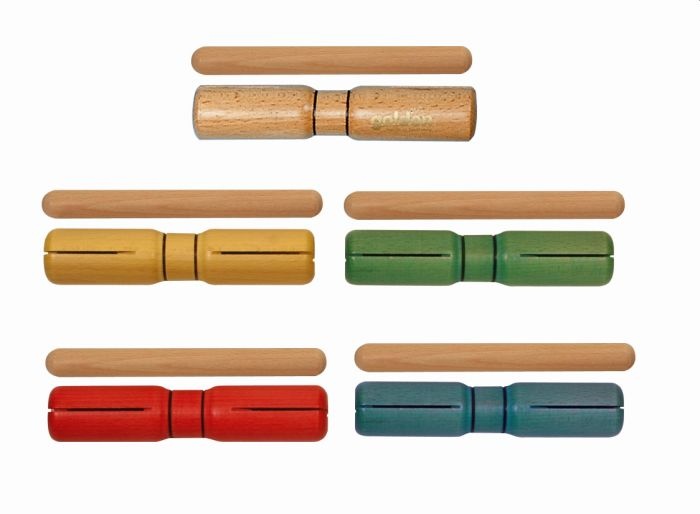 Röhrenholztrommel aus Buche blau gebeizt