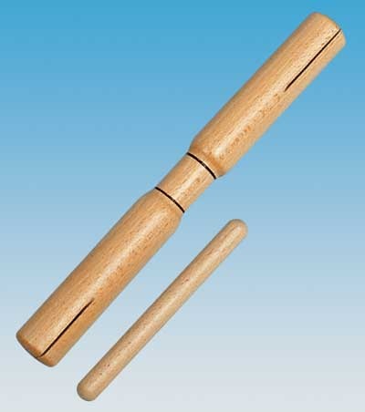 Röhrenholztrommel aus Buche natur, groß