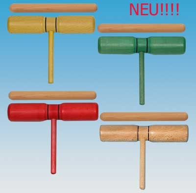 Röhrenholztrommel aus Buche gelb gebeizt, klein