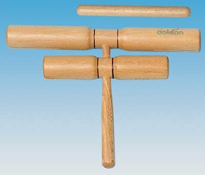 Röhrenholztrommel doppelt, aus Buche natur